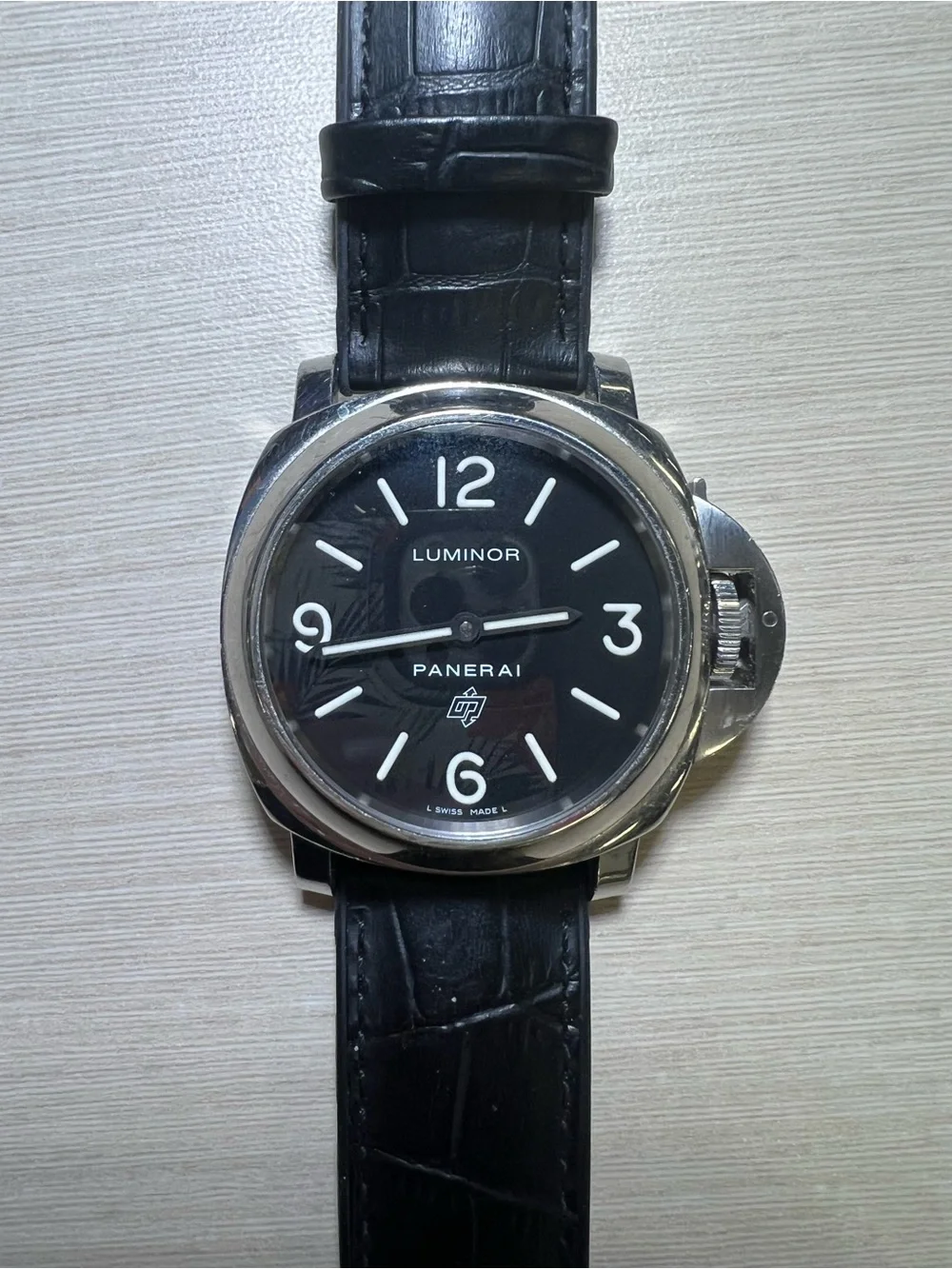 Panerai Luminor Men's Black Watch 1860  - PAM00000.  Original Box + 3 Bands